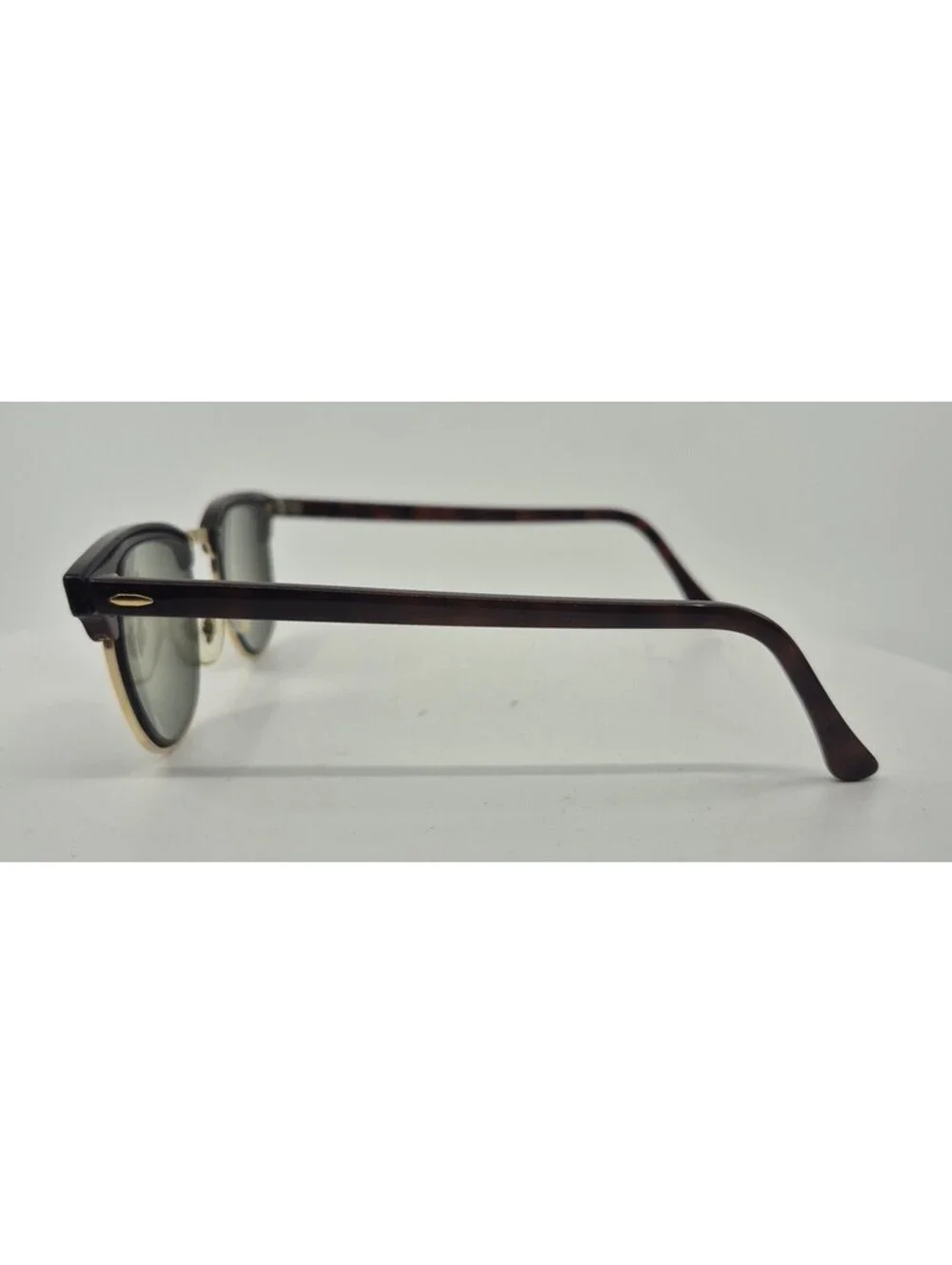 Ray Ban Bausch & Lomb Clubmaster Sunglasses Tortoise Gold W0366 Mens USA Vintage